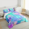 thumbnail image 3 of Castle Fairy Children Teens Girls Marine Mermaid Bedding Comforter Set 2pcs,Sea Princess Twin Comforter Sets Microfiber,Abstract Gradient Breathable Bedding Set,Super Cozy Room Decor,Reversible, 3 of 8