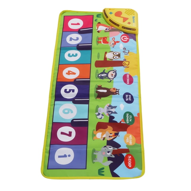 Teclado Musical Playmat, Alfombras Musicales de Bebé, Muy Divertido, Sonidos de Animales de la Iluminación Con el Manual de Inglés para Interiors