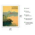 thumbnail image 2 of Turkey The Mediterranean - Bosphorus (Istanbul Strait) - Messageries Maritimes (MM) - Vintage Ocean Liner Travel Poster by Gilbert Galland c.1925 - Fine Art Matte Paper Print (Unframed) 20x26in, 2 of 4