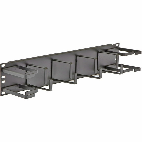 2U Cable Management Panel - 4 Vertical, 4 Horizontal RIngs