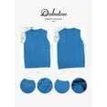 thumbnail image 7 of Dokotoo Women's Blue Cable Knitted Sweater Vest Oversized Sleeveless Sweaters Tops Loose V Neck Winter Knit Tank Casual Oversize Warm Vest, US 12-14(L), 7 of 7