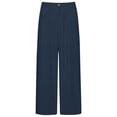 thumbnail image 6 of Womens Pants Elastic Waist Straight Leg Solid Color Casual Pocket PantsWomens Pants Elastic Waist Straight Leg Solid Color Casual Pocket Pants, 6 of 7
