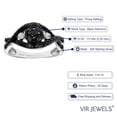 thumbnail image 3 of Vir Jewels 1/5 CTTW Black Diamond and CZ Engagement Ring .925 Sterling Silver with Rhodium Size 6, 3 of 7