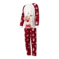 thumbnail image 2 of Family Matching Christmas Pajamas, Cartoon Elk Print Long Sleeve Tops Snowman Snowflake Print Plaid Pants for Dad Mom Kids Baby, 2 of 7
