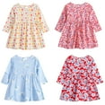 thumbnail image 7 of MXIEZI Toddler Girls Kids Casual Princess Dresses Spring Fall Long-Sleeved Dresses Baby 6 Months - 6 Years Tunic Dress Clothes, 7 of 7