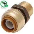 thumbnail image 3 of 3/4 x 3/4 Inch Push To Connect Male NPT Threaded Adapter Fitting Connector for PEX, Copper, CPVC Pipe, Brass Plumbing Fitting with Stiffener, No Lead, 3 of 4