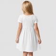 thumbnail image 5 of NOLDARES Girls Dresses Summer Short Sleeve Clothes School Outfits for Kids 2-12 Years(White,13-14 Years), 5 of 9