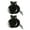 Black, variant on 2 Pcs Flamenco Dance Castanets with String Spanish Castanet Hand Percussion Instrument Musical Toy for Kids Adults