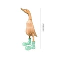 thumbnail image 3 of YUNAFFT Wooden Crafted Duck Figurine with Spotty Wellies Funny Standing Duck Statues Decorative Resin Rain Boot Animal Sculpture Collectible Crafts, 3 of 3