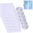 thumbnail image 1 of Mosquitera para ventana de 6 piezas, mosquitera para ventanas, mosquitera para ventanas con cinta adhesiva, para oficina en casa, con 6 cintas autoadhesivas de 130 x 150 cm (blanco), 1 of 5