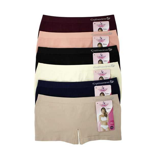 Paquete de Bóxer para dama Catherine Modelo BXR-101, Bóxer de mirofibra  ajustable, Colores surtidos