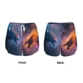 thumbnail image 5 of Lsque Watercolor Sky Dragon Printed Women's Running Shorts with Liner Pockets,Elastic Quick Dry Workout Athletic Gym Yoga Shorts,Womens High Waist Shorts-Medium, 5 of 9
