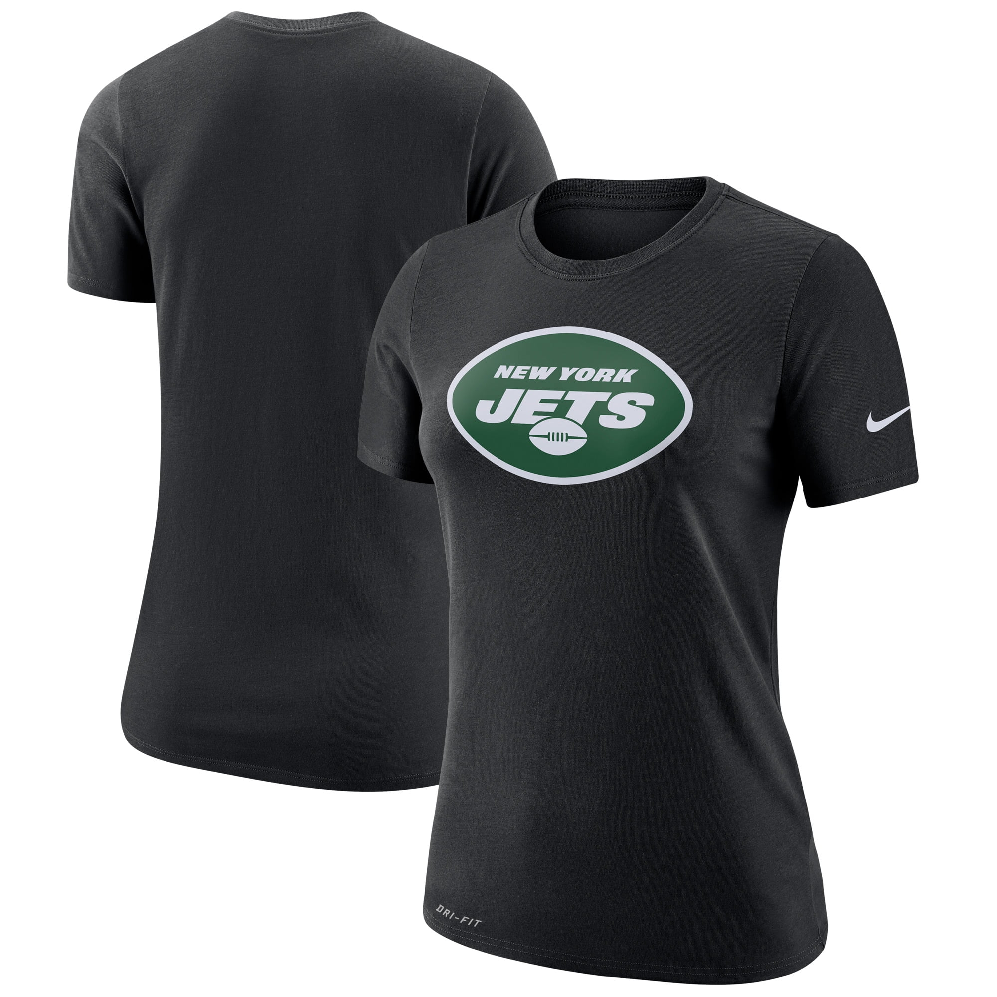 New York Jets Nike Women's Primary Logo Dri-Fit T-Shirt - Black ...