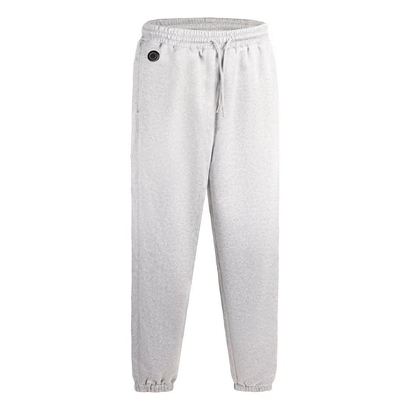 Men's 14-Zone Heated Jogger Pants - USB-Powered Thermal Winter Pants, 3 Temp Settings & Fleece-Lined Windproof Bottoms for Skiing/Hiking/Daily