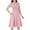 Pink, variant on Efsteb Dresses for Women 2025 Elegant 3/4 Sleeve Notch V Neck Pleated A-Line Fit Flare Dress with Pockets for Work (Green,L)