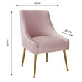 thumbnail image 3 of TOV Furniture Beatrix Pleated Mauve Velvet Side Chair with Gold Legs, 3 of 8