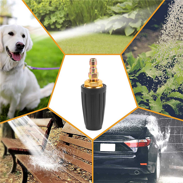 Turbo Nozzle for Pressure Washer, Rotating Nozzle and 7 Tips, 1/4 Inch Quick , 4000 PSI