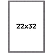 22x32 Frame Blue Kingsley Pewter Solid Wood Picture Frame Width 0.75 Inches |Interior Depth 0.5