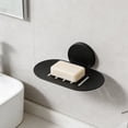 thumbnail image 4 of BESTYASH Soporte De Jabón Montado En Pared Negro De Acero Inoxidable Para Con Eficiente Drenaje, 4 of 8
