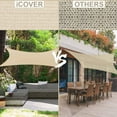 thumbnail image 5 of iCOVER 13'x13'x18'6" Sun Shade Sail Canopy, 185GSM Fabric Permeable Pergolas Top Cover, for Outdoor Patio Lawn Garden Backyard Awning, Beige, 5 of 5