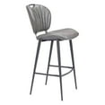 thumbnail image 5 of Terrence Barstool Vintage Gray Barstool, Modern Style, Plush and durable faux leather fabric, Plywood, Indoor Bar, 5 of 12