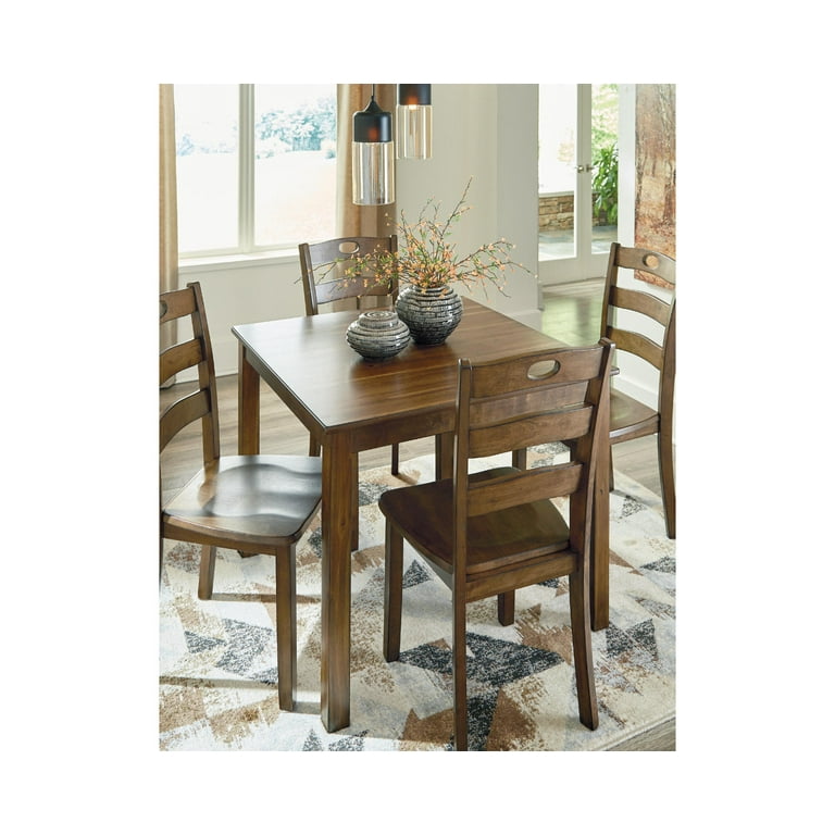 Signature Design by Ashley Hazelteen 5 Piece Dining Set Include Table and 4 Chairs Brown