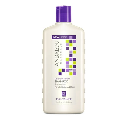 Andalou Naturals Full Volume Shampoo, Lavender and Biotin, 11.5 Fl