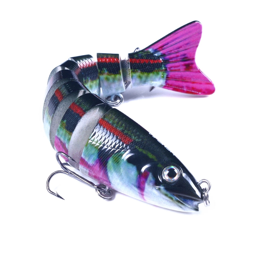 HENGJIA Fishing Lures for Freshwater and Saltwater, Lifelike Swimbait for Bass Trout Crappie, Slow Sinking Bass Fishing Lure