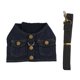 thumbnail image 1 of Arnés de chaqueta vaquera para perro, suave, cómodo, transpirable, chaleco vaquero para perro, arnés con correa de nailon para mascota, perro, gato, azul oscuro, M, 1 of 5