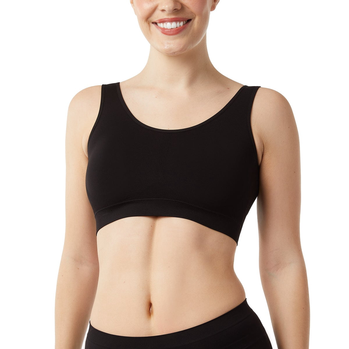 Layer Zero by 32 Degrees Women's Seamless Bra, 2-pack (Black/Tan, Medium)