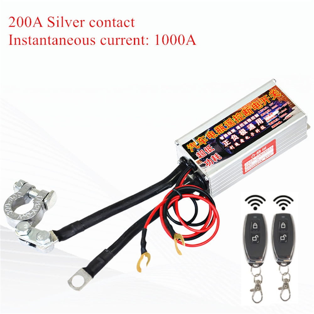 12V 200A Car Battery Switch Disconnect Cut Off Master Kill with 2 Remote Control