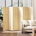 thumbnail image 2 of HOMCOM 6-Panel Room Divider, 5.6 FT Wall Divider, Natural Wood, 2 of 10