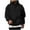Black, variant on Stamzod Men's Pullover Hoodies Fleece Lined Long Sleeve Drawstring Hip Hop Streetwear Solid Warm Up Casual Hooded Sweatshirts with Pockets