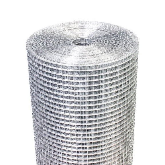 48in×100ft 23 Gauge Hardware Cloth, 1/4 inch Welded Wire Fence Roll - Hot-dip Galvanized After Welding, Chicken Wire Fencing for Rabbit Cages, Snake Fence & Garden Plant Protection