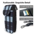 thumbnail image 2 of Cross-Body Bag Flip Phone Bag 7.6inx4.9in Durable Waterproof Pu Leather Small Size But Spacious Magnet Button Midnightblue Buffalo Plaid Check Tartan Scotland_2, 2 of 5