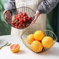 thumbnail image 2 of Cesta de frutas sencilla, estilo nórdico, plato de frutas para el hogar, plato de frutas de hierro para sala de estar, merienda, cuenco de frutas creativo, cesta de almacenamiento, 2 of 5