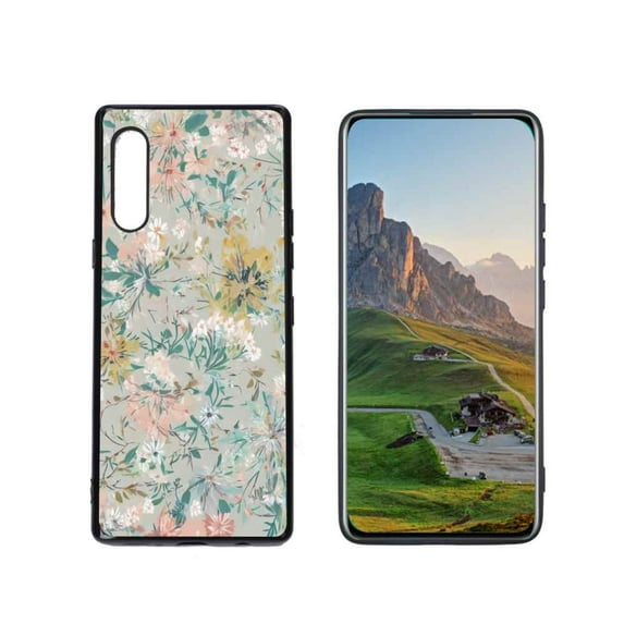 Floral-296 Phone Case, Degined for LG Velvet 5G Case Men Women, Flexible Silicone Shockproof Case for LG Velvet 5G