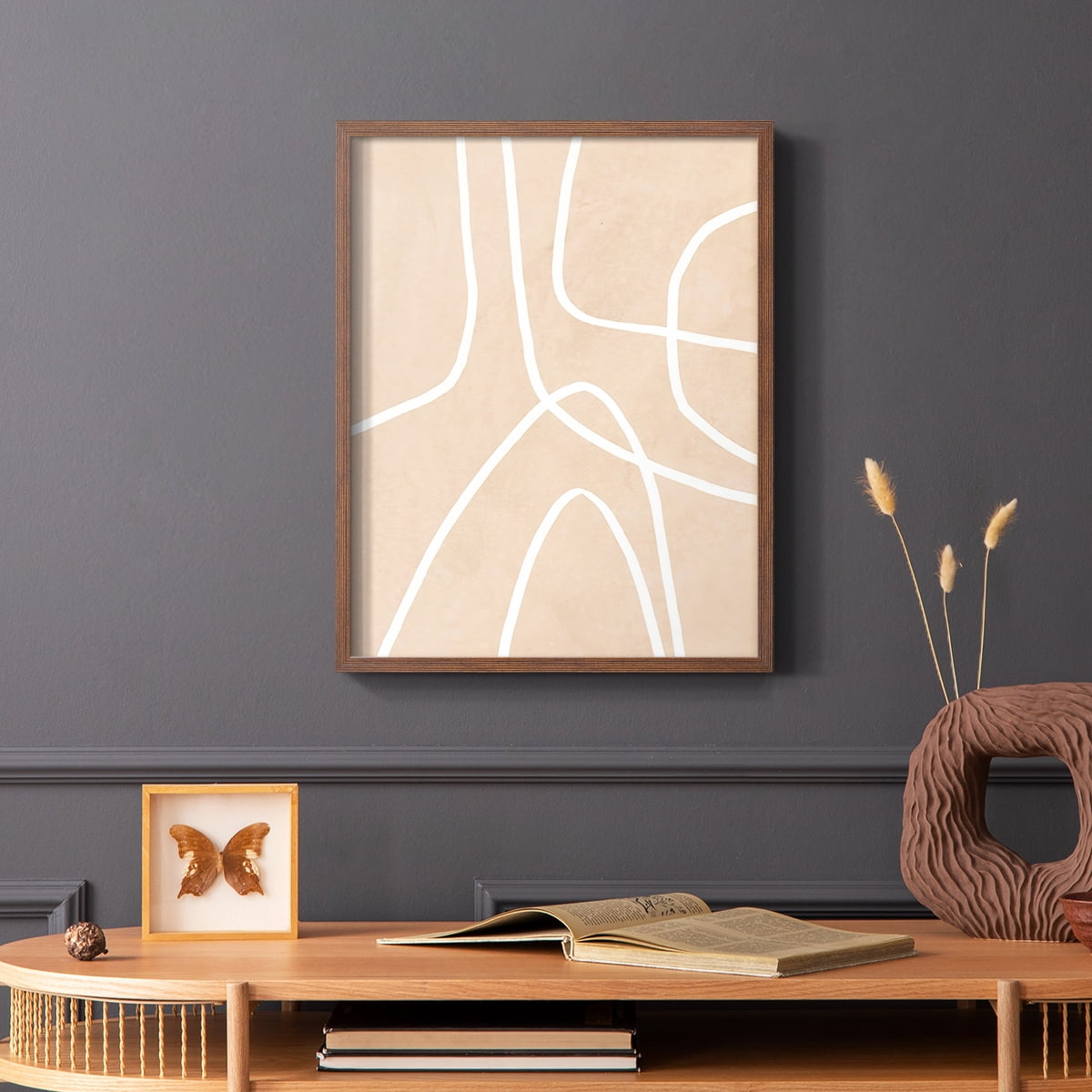 Clean Contour I in Paper Solid Wood 8 x 10 Framed Print