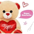 thumbnail image 3 of PELUCHERIA| Oso Vale CREAM TQM 30cm. Osito de Peluche con corazón, 3 of 5