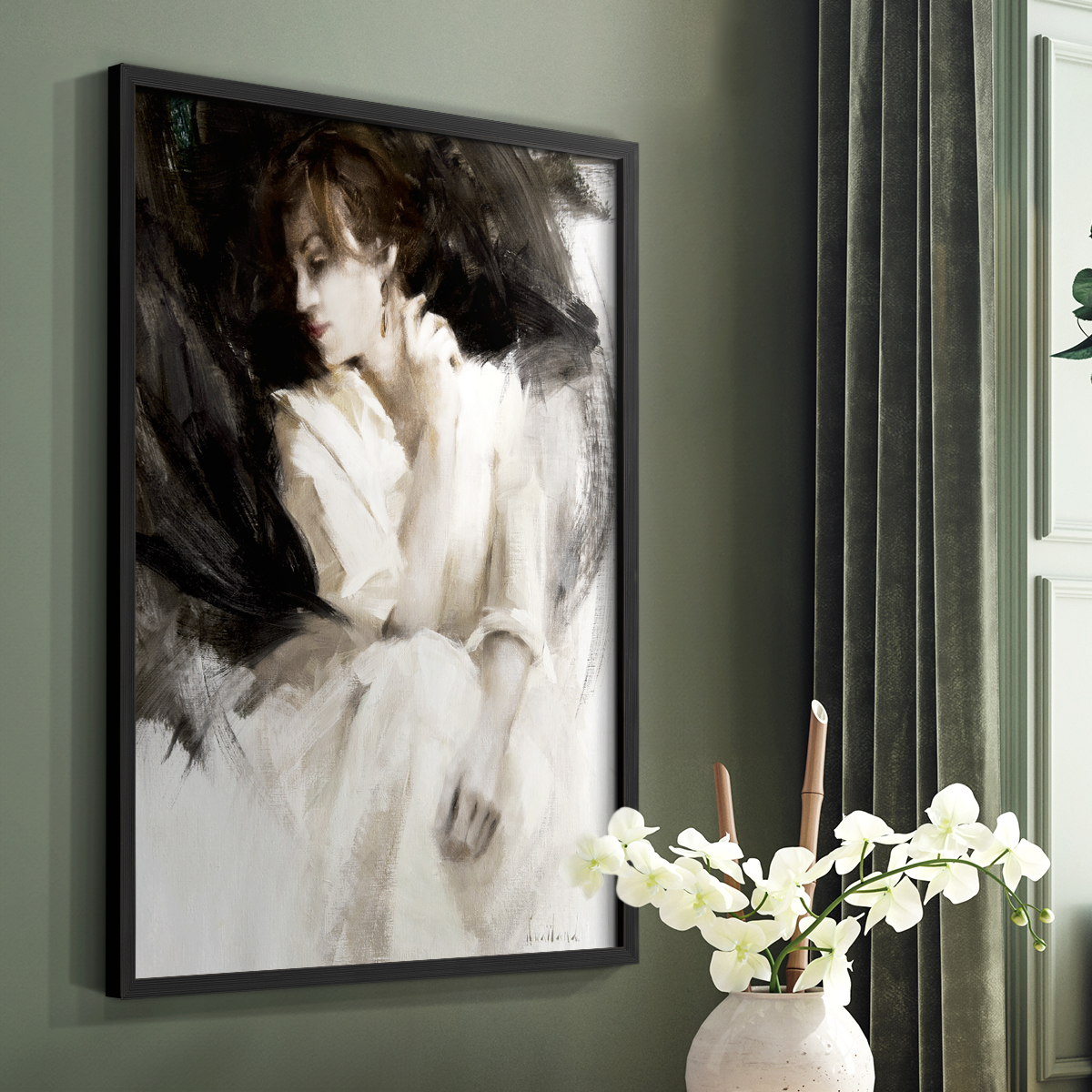 Braceo in Paper Solid Wood 22 x 28 Framed Print
