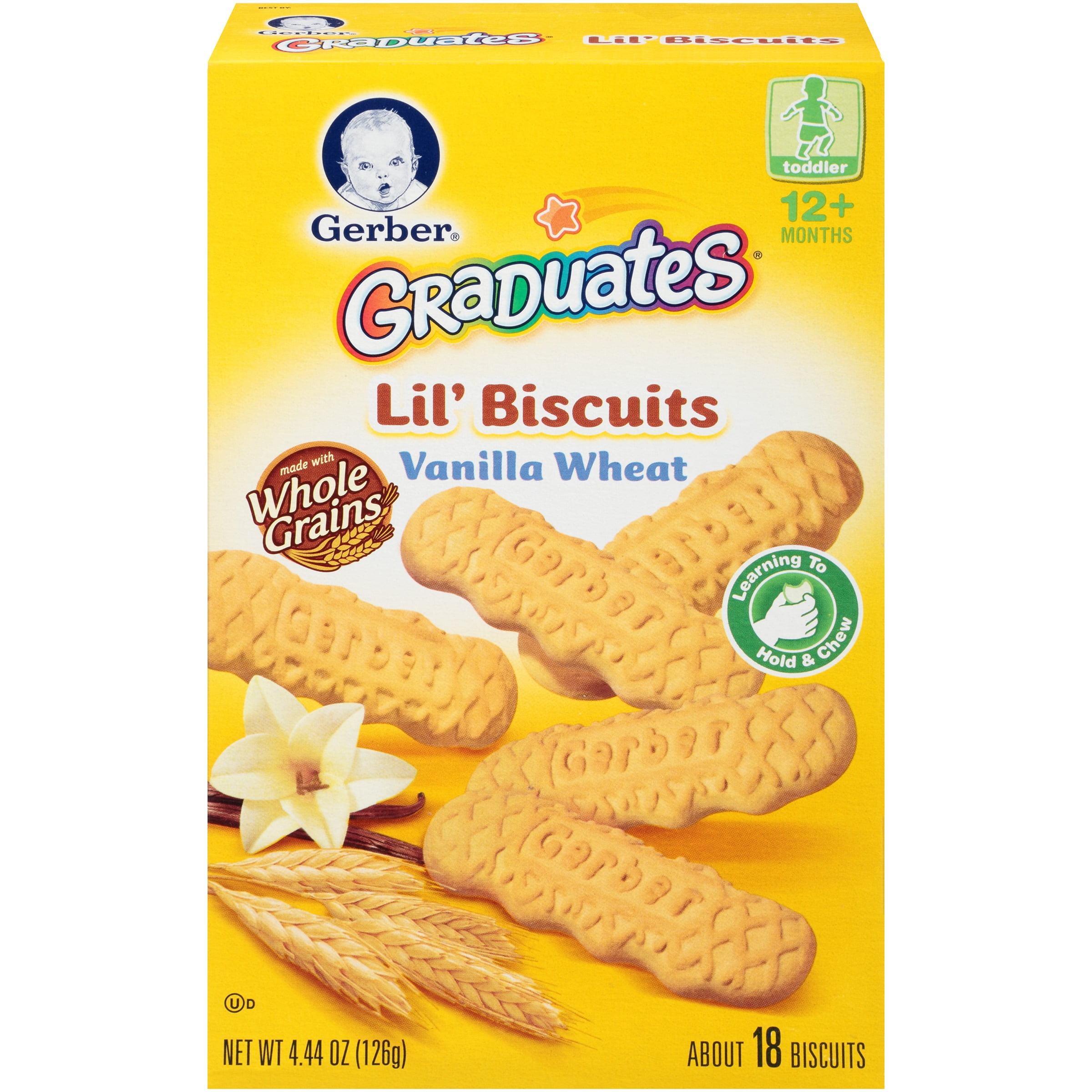 (Pack of 8) Gerber Lil' Biscuits, Vanilla Wheat, 4.44 oz