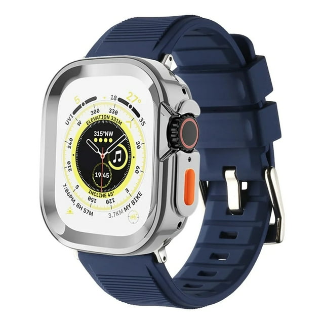 Correa de Silicona para Apple Watch con Funda Anticaída, Compatible con Todas las Series