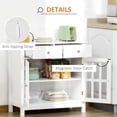 thumbnail image 5 of Sideboard Buffet Cabinet, Kitchen Cabinet with 2 Drawers and Glass Doors, Accent Cabinet, 5 of 5