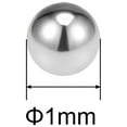 thumbnail image 2 of Uxcell Boules de Roulement Métriques en Acier Inoxydable 304 G100 Boules de Précision Matériel 1mm/0.04, 2 of 6