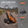 thumbnail image 2 of KFFKFF Game Carrier, 500 LBS Load Foldable Hunting Cart, Equipped with 4 Large Wheels & Comfort Grip Handle, Durable Outdoor Gear Trolley for Transporting Deer, 2 of 9