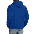 thumbnail image 4 of Hoodie Mens Quarter Zip Pullover Basic Sweatshirt Men Drawstring Hooded with Plain Elastic Hem 1/4 Zip Sweatshirt Blue S, 4 of 9