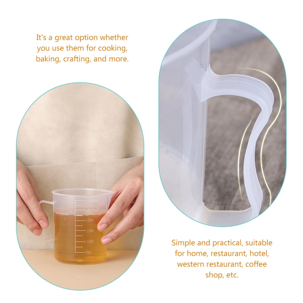 PAMINGONO 4-Piece Transparent PP Measuring Cups with Handles for Baking, Cooking, Liquid Measurement, and Kitchen Use