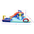 thumbnail image 2 of 7 in 1 Inflatable Slide for Kids, Water Park Trampoline Bouncing House Yard Garden with Splash Pool & Water Gun & Basketball & Climbing Wall & Dual Pools & Soccer– Easy to Set Up, 2 of 7