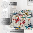 thumbnail image 2 of Airplane Blanket Aviation Adventure Colorful Planes and Clouds Throw Blankets Gifts for Kids Boys Lightweight Soft Fleece Cozy for Sofa Couch Bed Room Travel Birthday Party Decor 50x60in, 2 of 6