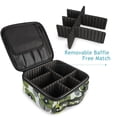 thumbnail image 4 of FORMRS Travel Makeup Bag Large Capacity Train Case Cosmetic Organizer with Adjustable Dividers, Gray Floral, 4 of 8